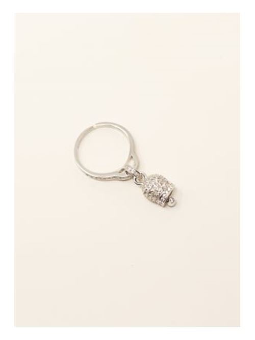 White zirconia silver Capri bell ring Manè Capri | MANEANELLO2BIANCO